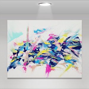 Original RCL Signed Painting Abstract Art Decor 11x14 - "Homeward Bound"